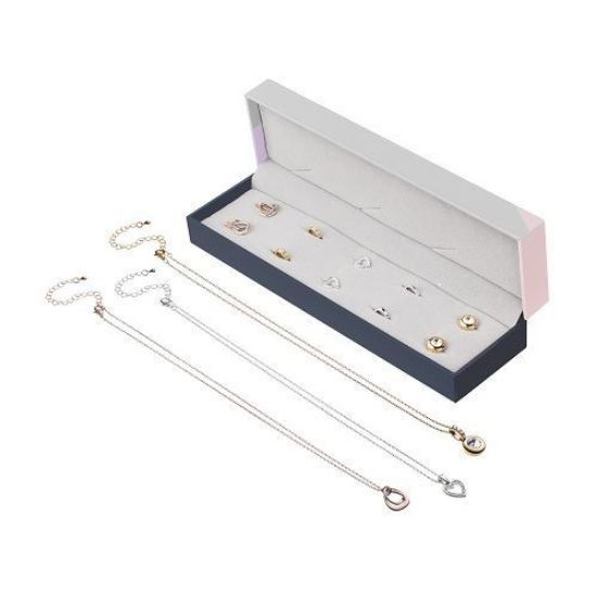 Image sur BELLE ET BEAU - SET DE 3 COLLIERS ET 5 PAIRES DE BOUCLES D'OREILLES