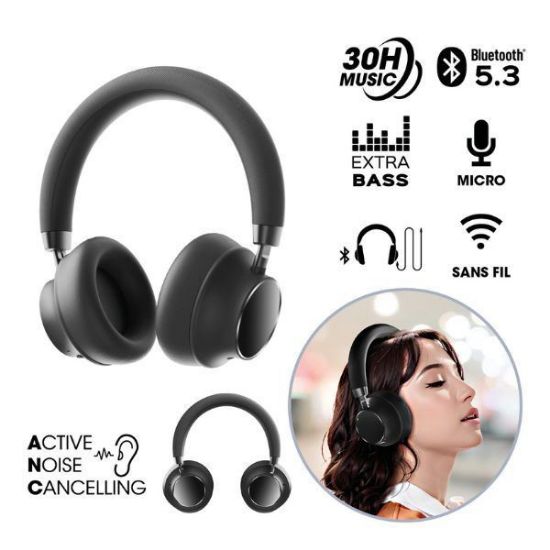 Image sur AKASHI - Casque Sans Fil a Reduction de Bruit Noir